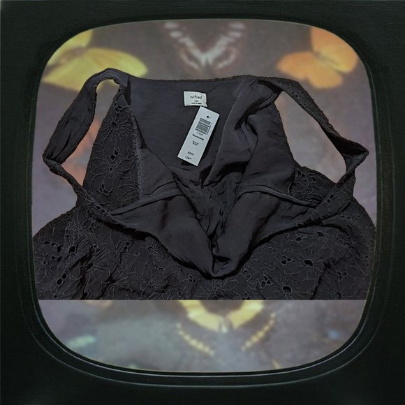 nwt aritzia sojourn black tiered babydoll midi dress - Picture 4 of 4